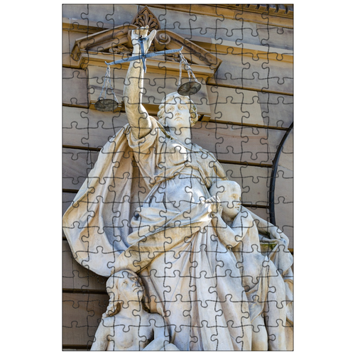 фото Магнитный пазл 27x18см."justitia, справедливость, весы" на холодильник lotsprints