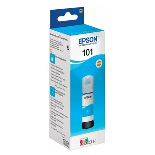 Чернила EPSON 101 (T03V24) для СНПЧ L4150/ L4160/ L6160/ L6170/ L6190, голубые, оригинальные, C13T03V24A чернила inko 101 для принтеров epson l4160 l4150 l4167 l6160 l6170 l6190