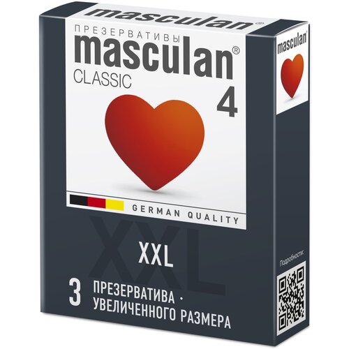 Презервативы masculan 4 Classic XXL, 3 шт. презервативы masculan 4 classic xxl 3 шт