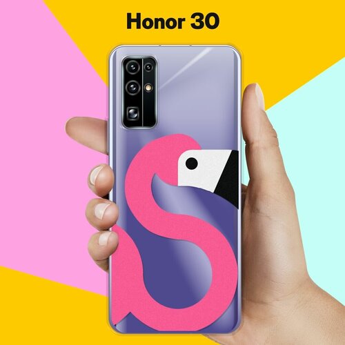 Силиконовый чехол Фламинго на Honor 30