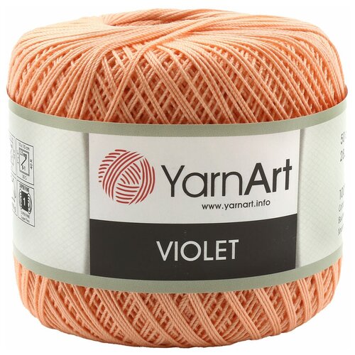 Пряжа для вязания YarnArt 'Violet' 50г, 282м (100% мерсеризованный хлопок) (6322 коралл), 6 мотков