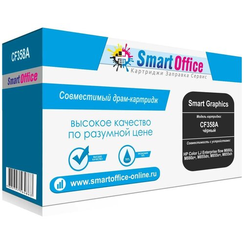 Совместимый драм-картридж CF358A (828A) для HP Color LJ Enterprise flow M880, M855, чёрный (30000 стр.)