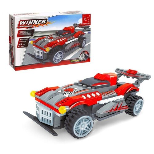 Конструктор гоночная машина Winner KEYIXING Гонки, на радиоуправлении, 185 деталей, 6+