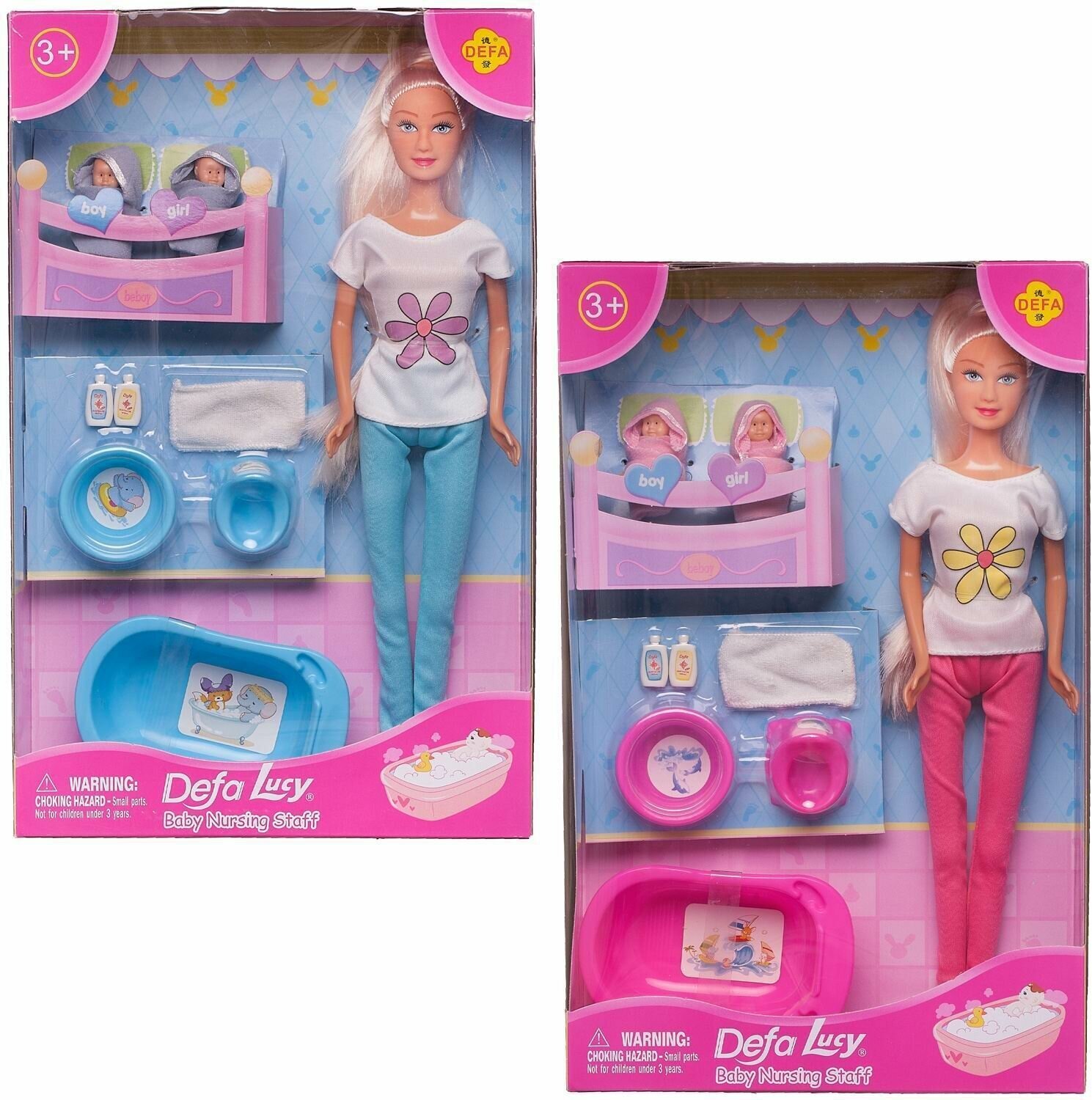 Игровой набор Кукла Defa Lucy Мама с двумя новорожденными малышами 2 вида в коллекции 8213d