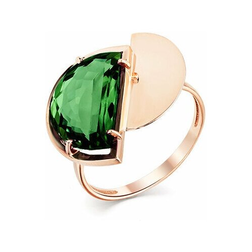 фото Кольцо oriental красное золото, 585 проба, турмалин синтетический, размер 17