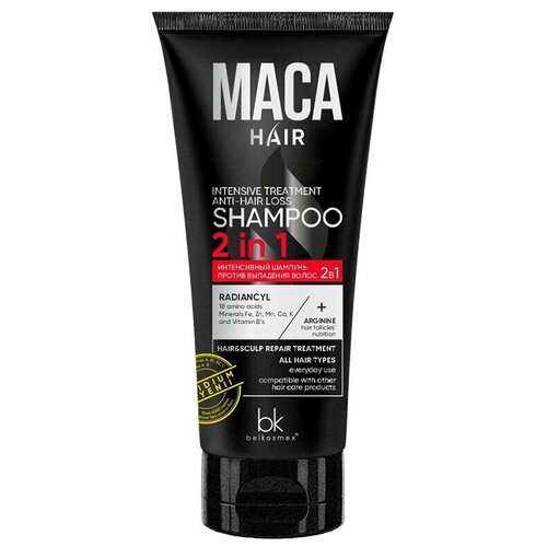 MACA HAIR Интенсивный шампунь против выпадения волос 180 мл Belkosmex