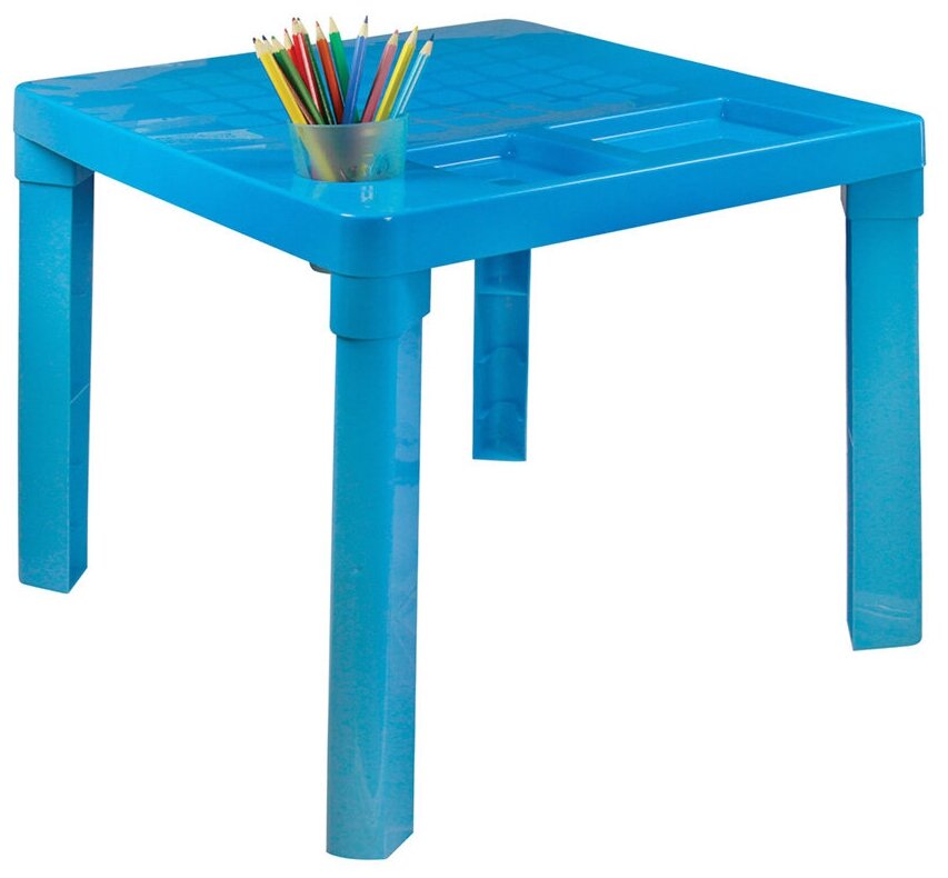 Стол пластмассовый детский Альтернатива М1228, голубой - фотография № 1