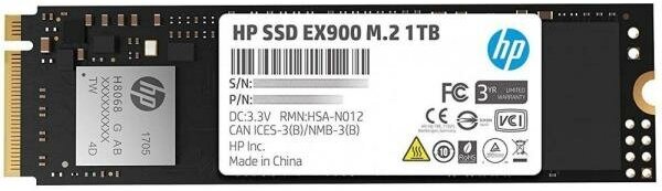 Твердотельный накопитель SSD M.2 1 Tb HP EX900 Read 2150Mb/s Write 1815Mb/s 3D NAND TLC (5XM46AA)