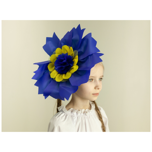 Цветок – головной убор василек ВК-93001-3 36516 универсальный