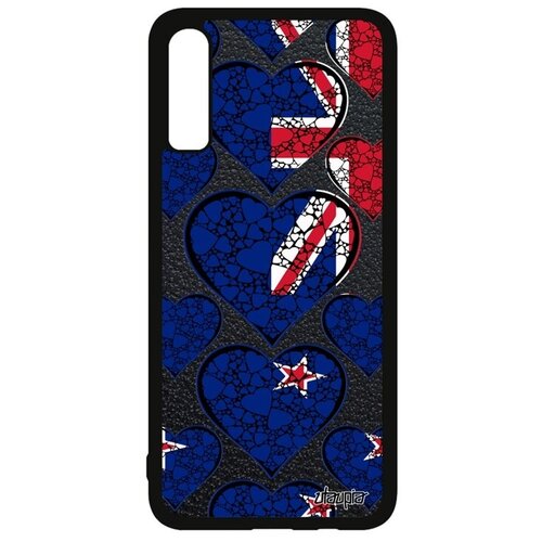 фото Защитный чехол на смартфон // samsung galaxy a70 // "флаг новой зеландии с сердцем" страна стиль, utaupia, цветной