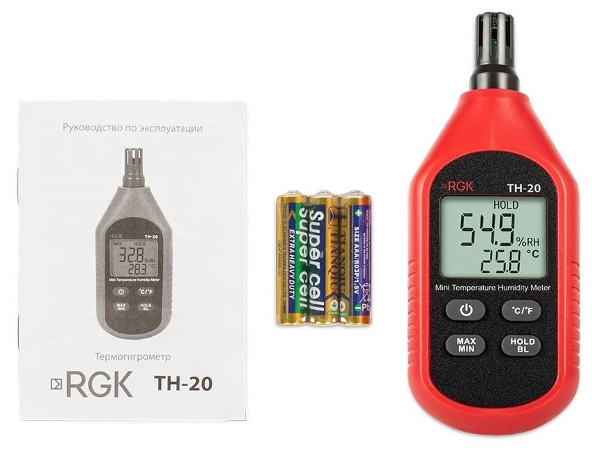 Термогигрометр RGK TH-20 с поверкой - фотография № 3