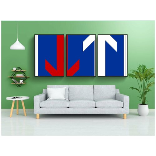 фото Набор модулных постеров для интерьера "дорожный знак, знаки дорожного движения, знак" 60x90 см. в тубусе, без рамки lotsprints