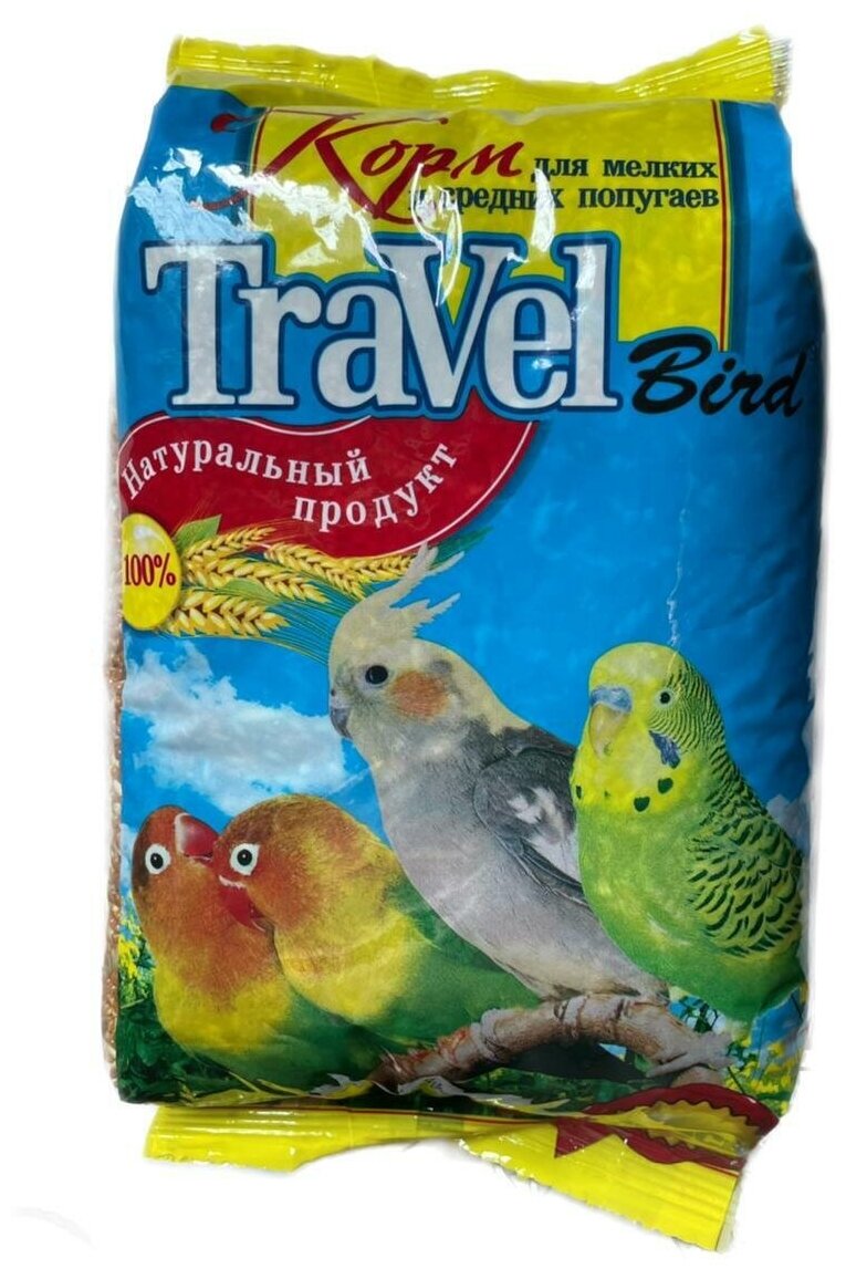 Зерносмесь "TraVel " 0.9кг корм для мелких волнистых и средних попугаев