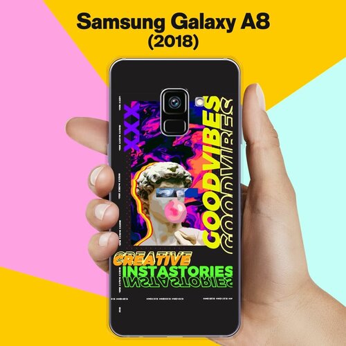 Силиконовый чехол на Samsung Galaxy A8 (2018) Набор 10 / для Самсунг Галакси А8 2018