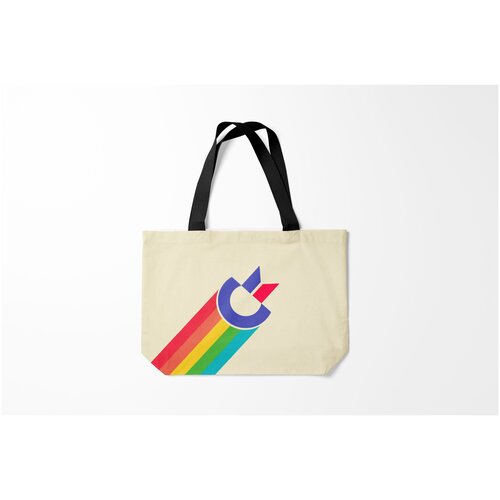 фото Сумка-шоппер / 46х35 см / программисты / принты для программистов commodore 64. logo burnettie