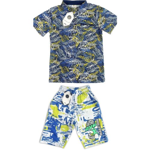 Комплект одежды Bobonchik kids, размер 140, синий