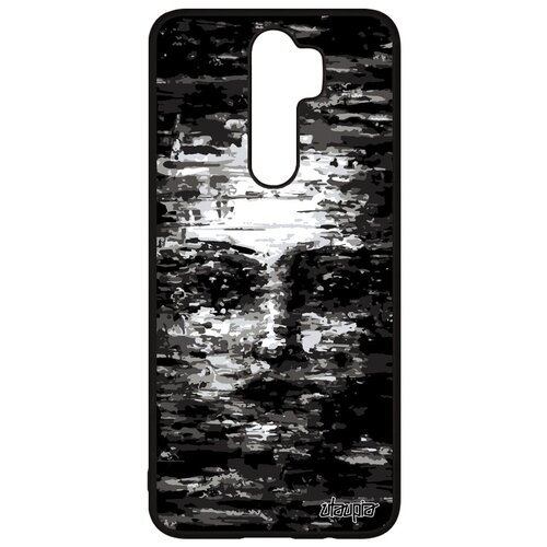 фото Противоударный чехол на смартфон // xiaomi redmi note 8 pro // "женское лицо" воображение образ, utaupia, серый