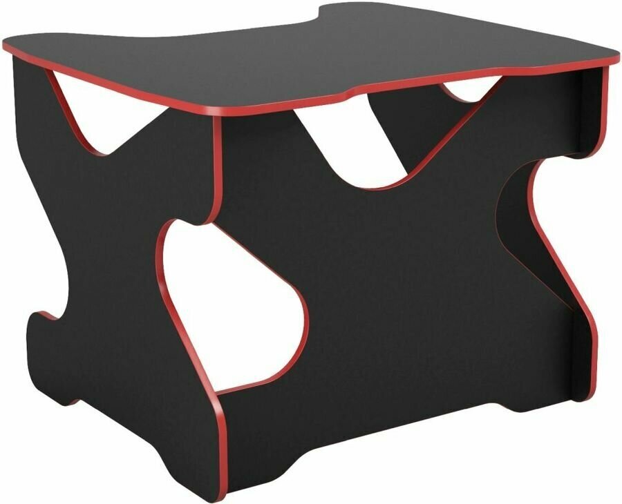 Стол игровой витал-пк Ивент 1400, ЛДСП, черный и красный - фотография № 2