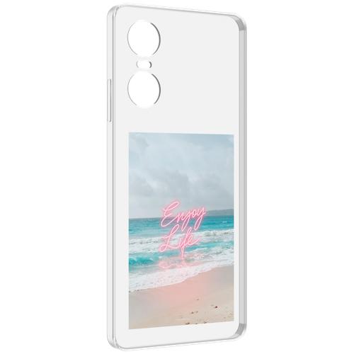 Чехол MyPads красивый пляж для Tecno Pop 6 Pro задняя-панель-накладка-бампер чехол mypads красивый пляж для tecno pova 3 задняя панель накладка бампер