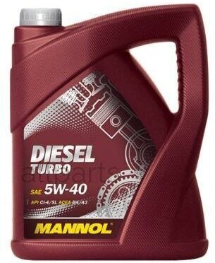 Синтетическое моторное масло Mannol Diesel Turbo 5W40 5 л 1011 .