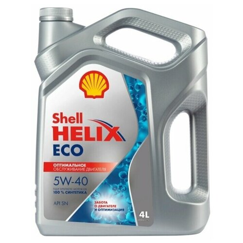 фото Синтетическое моторное масло shell helix eco 5w-40, 4 л