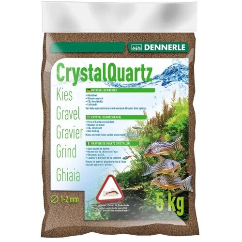Грунт Dennerle Crystal Quartz Gravel, темно-коричневый, 5кг