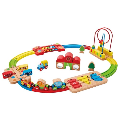 Музыкальная игрушка Hape Железная дорога Радужная головоломка (E3826_HP)