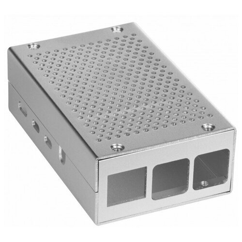 Корпус перфорированный QUMO , Aluminum Case, Raspberry Pi 4B, silver(RS027)