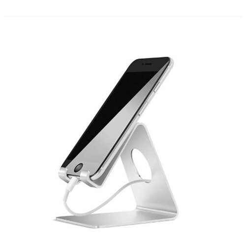 Queen fair Подставка под телефон с круглым отверстием 10*7 см, оргстекло 3мм, цвет белый