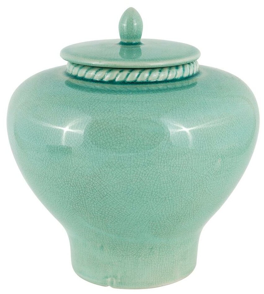 Декоративная ваза Decor of Today  Нефрит   керамика  высота 17 см  диаметр 16 см