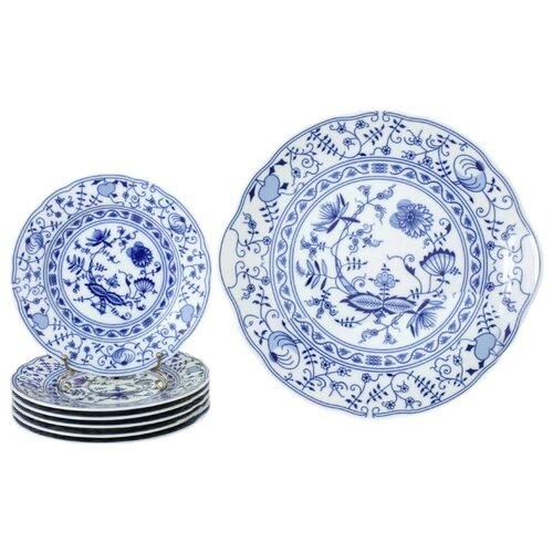 фото Набор для торта 7 предметов (27 см х 1 шт, 17 см х 6 шт) leander "мэри энн /гжель" / 157861