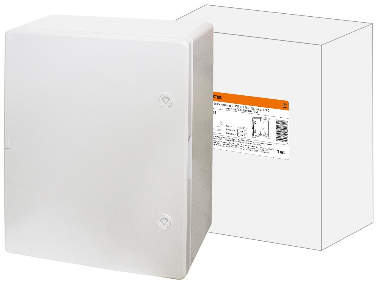 фото Бокс пластиковый ЩМП-0-3, ABS, IP65, -45 до +75 С, навесной, (400x300x170) TDM
