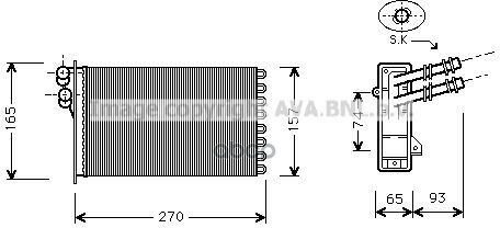 Радиатор Печки Ava арт. VN6173
