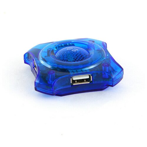 Разветвитель USB 2.0 Gembird UHB-C224, 4 порта, прозр.корпус, блистер usb концентратор gembird uhb cn224 разъемов 4 синий