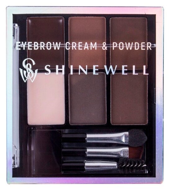 Универсальный набор для стилизации бровей Shinewell Eyebrow Cream & Powder BC1-2/1 1 шт