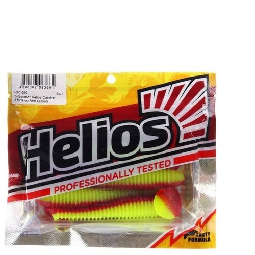 виброхвост helios catcher red lemon 9 см 5 шт hs 2 050 Виброхвост Helios Catcher Red Lemon, 9 см, 5 шт. (HS-2-050)