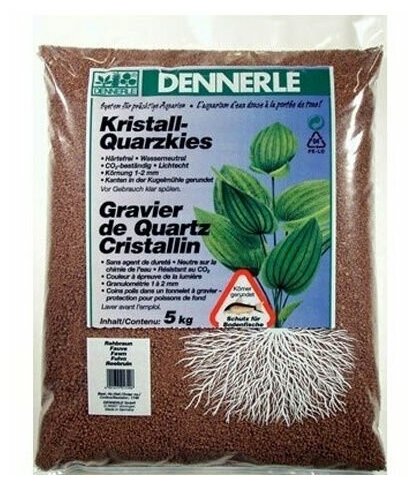 Грунт Dennerle Kristall Quarz 1-2 мм, 5 кг светло-коричневый - фотография № 7