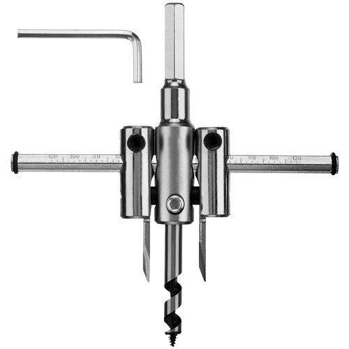 ЗУБР d 30-120 мм, глубина реза 30 мм, регулируемое сверло по дереву (29440-120)