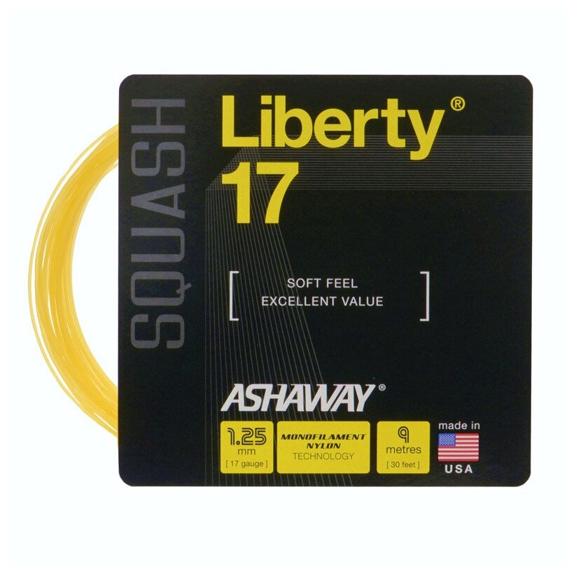 Струна для сквоша Ashaway 9m Liberty, Gold, 1.25