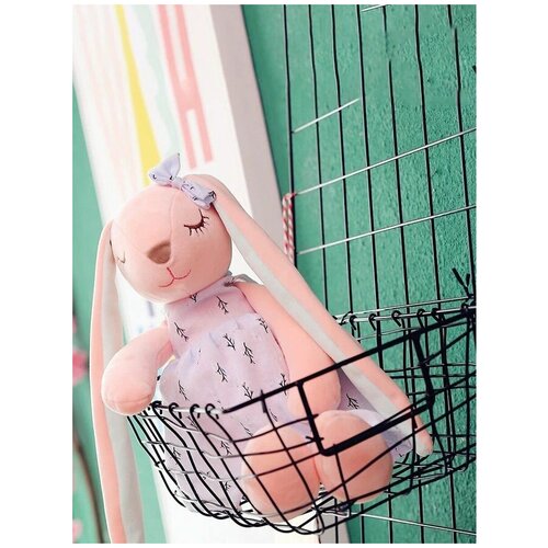 Мягкая игрушка Спящая зайка, Dario Macabro синий 55см