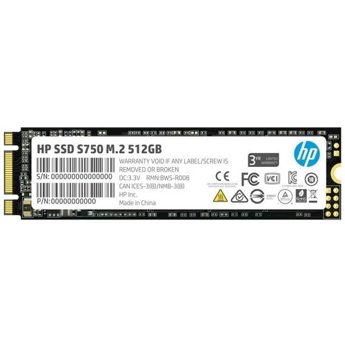 Твердотельный диск HP S750 512 Гб арт 16L56AAABB 628000₽