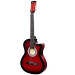 Terris Tf-3802с Rd - акустическая фолк гитара, цвет красный - изображение