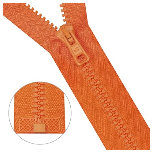 фото Молния трактор тип 10 (6мм) 1 замок 70см arta (005 оранжевый) 5 шт