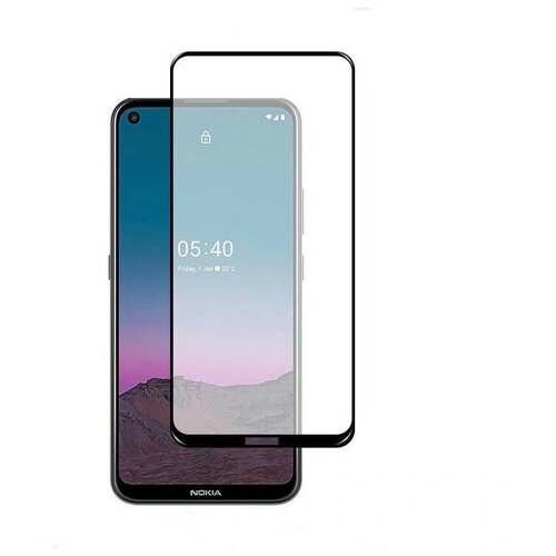 Защитное стекло Полное покрытие для телефона Nokia 3.4/5.4, черное защитное стекло полное покрытие для nokia 9 черное