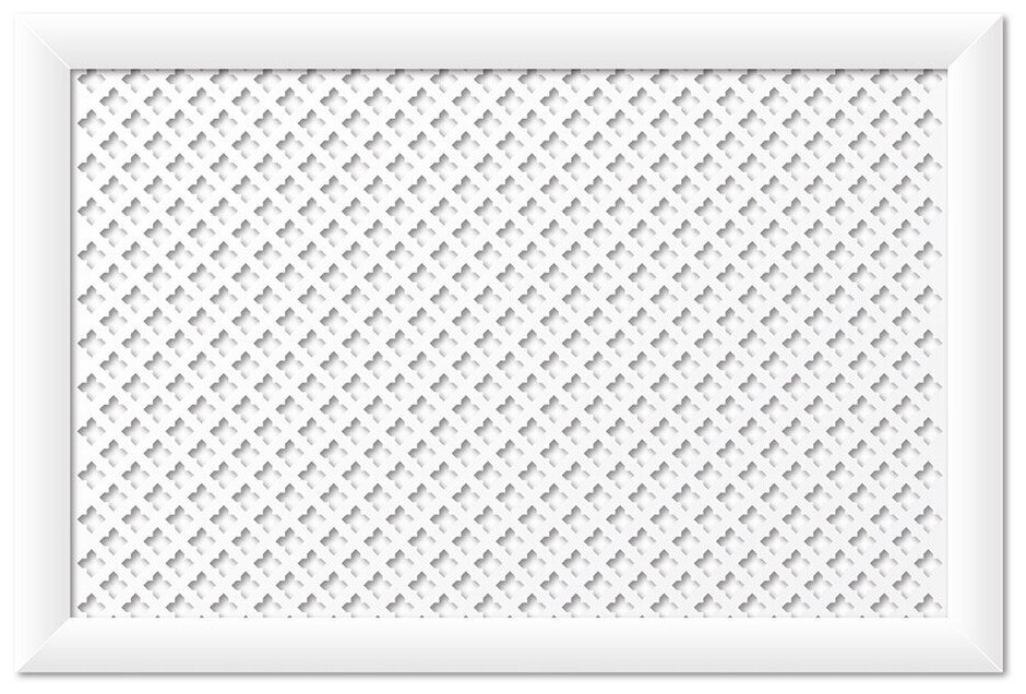 фото Экран для радиатора Готико 900х600 мм белый