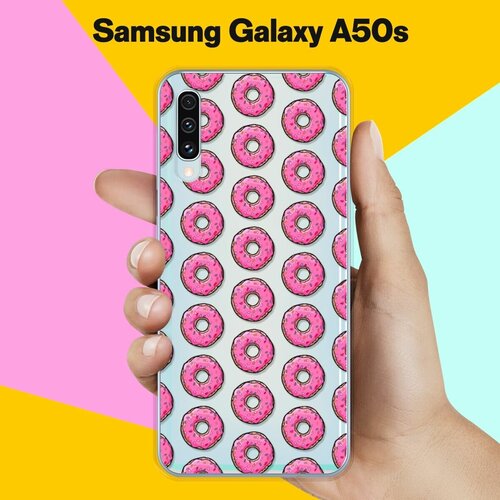 Силиконовый чехол Пончики на Samsung Galaxy A50s силиконовый чехол ламы на samsung galaxy a50s
