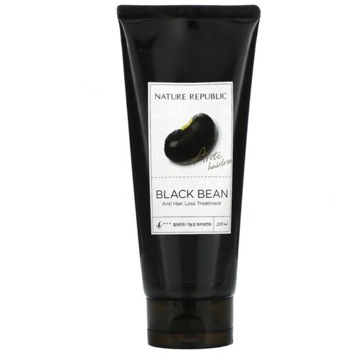 Маска против выпадения волос с экстрактом черной фасоли NATURE REPUBLIC BLACK BEAN ANTI HAIR LOSS TREATMENT 200ml.