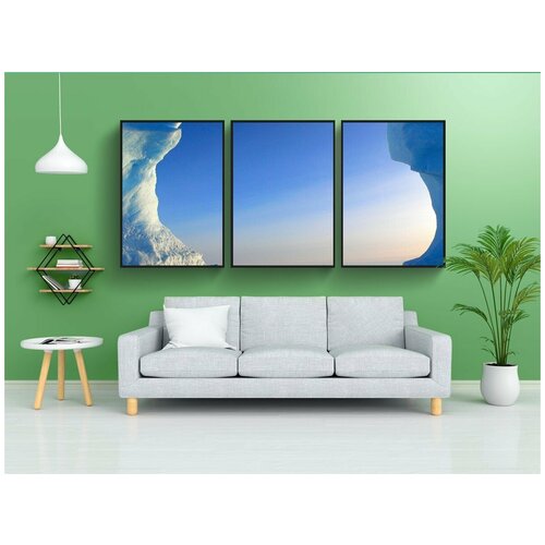 фото Набор модулных постеров для интерьера "айсберги, лед, антарктида" 60x90 см. в тубусе, без рамки lotsprints