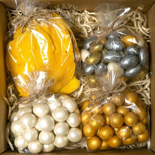 манго сушеный молотый золото индии 30 г Подарочный набор сладостей и сухофруктов фундучок № 31 (1 кг.)