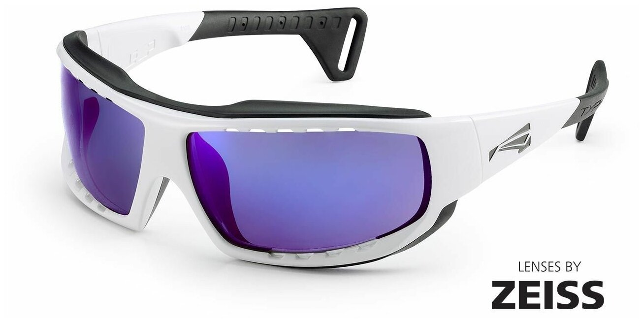 Солнцезащитные очки LiP Sunglasses  LiP Typhoon / Gloss White - Black / Zeiss / PA Polarized / Pacific Blue